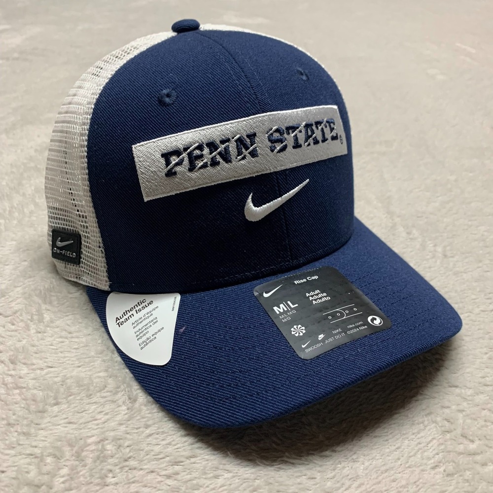NWT Nike Engineered On Field Penn State Nittany Lions Rise Snap Back Cap M/L Hat